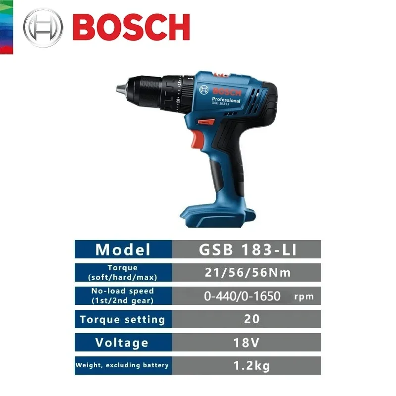 Bosch GSB 183-LI 18V Brushless - đánh giá và giá Bosch Drill Gsb 18V