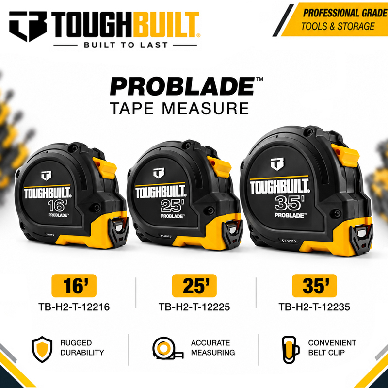 TOUGHBUILT 16ft/25ft/35ft Seri - đánh giá và giá Stanley Tape 25Ft